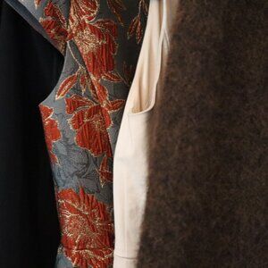 Vince Camuto Burnt Sienna Fit-and-flare Dress Size S
